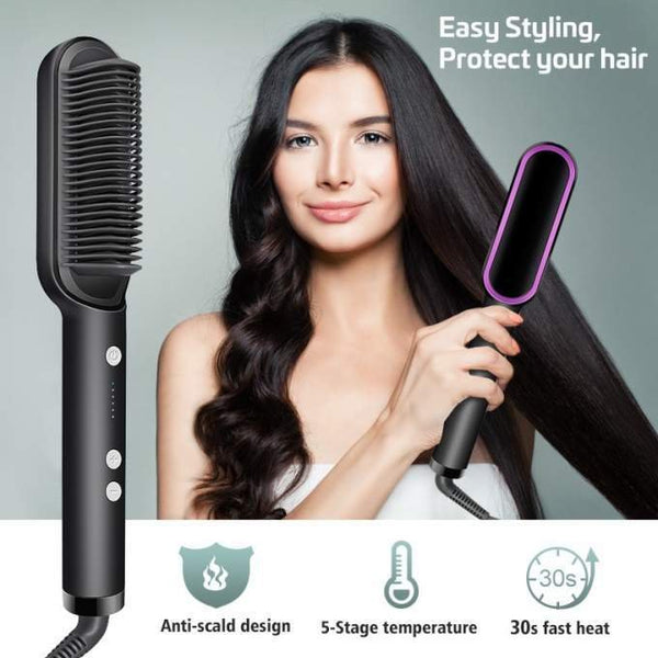 2-in-1 Hair Straightener Comb - Gadgetifyy