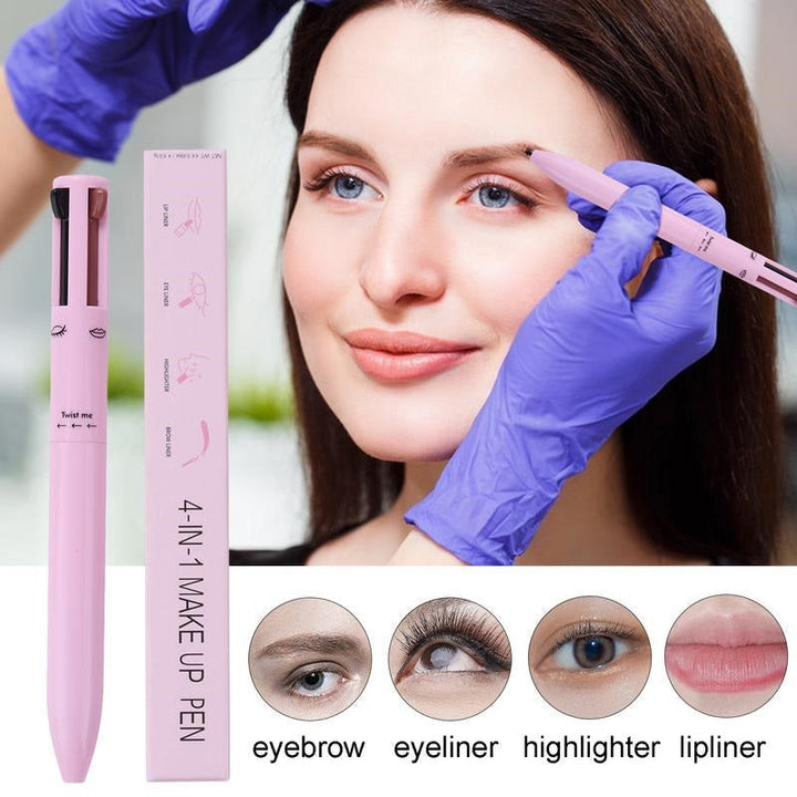 4 In 1 Waterproof Makeup Pen Eyebrow - Gadgetifyy
