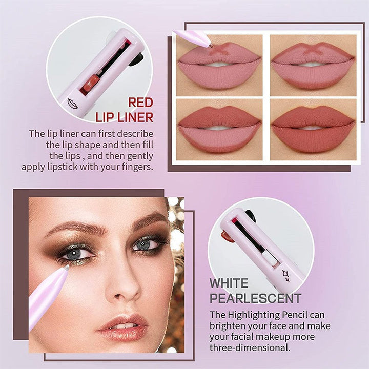 4 In 1 Waterproof Makeup Pen Eyebrow - Gadgetifyy