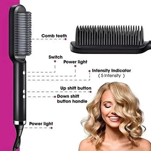 2-in-1 Hair Straightener Comb - Gadgetifyy