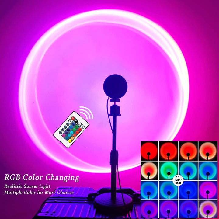 Sunset Lamp Multi Color With Remote - Gadgetifyy