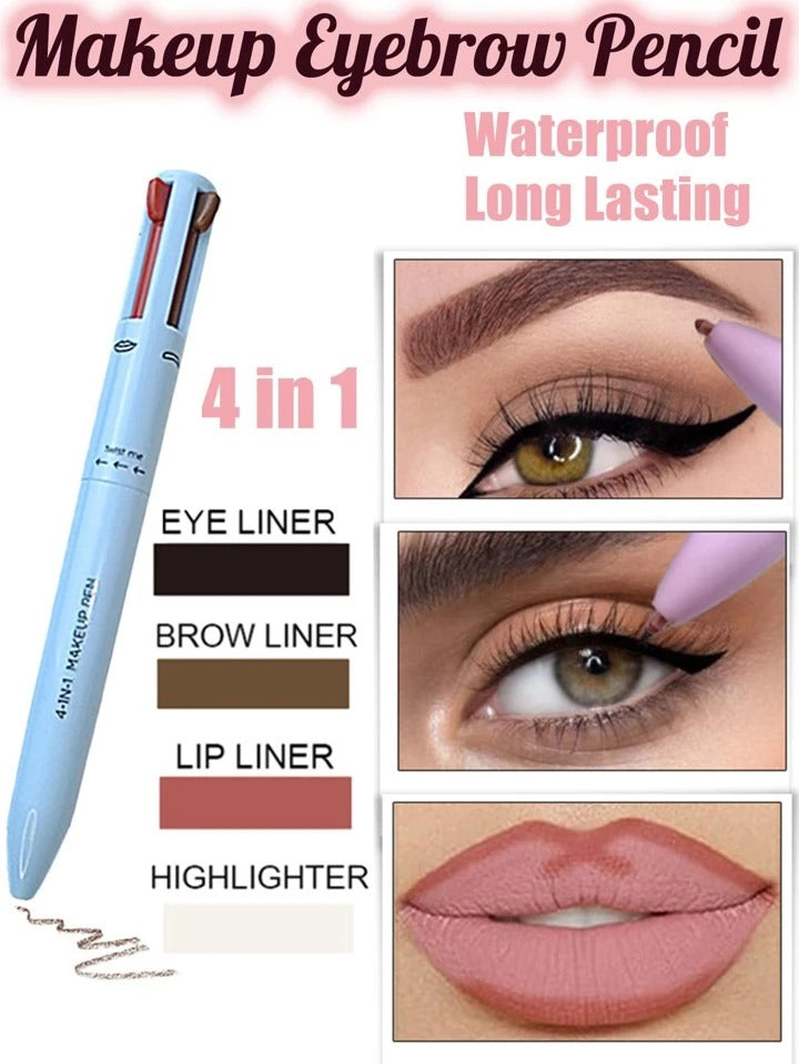 4 In 1 Waterproof Makeup Pen Eyebrow - Gadgetifyy