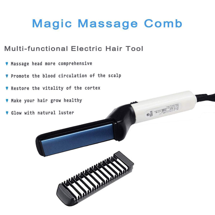 Multifunctional Hair & Beard Straightener Comb Brush Quick Hair Style For Men - Gadgetifyy