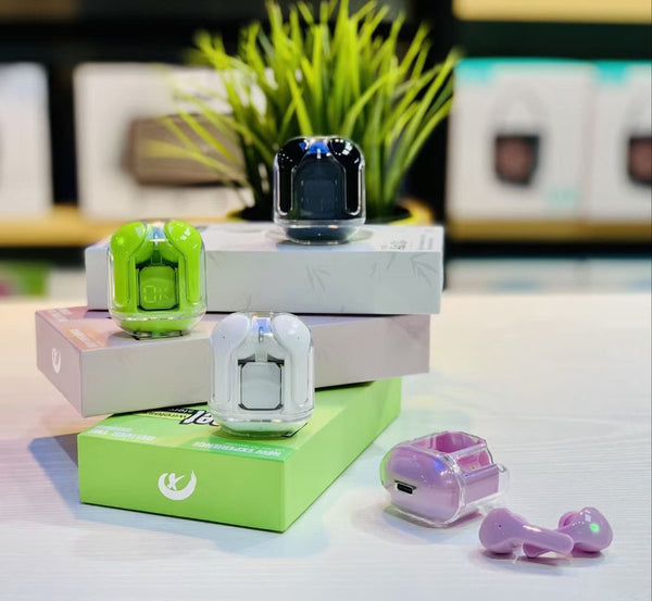 Air31 Earbuds Crystal Transparent Body - Gadgetifyy