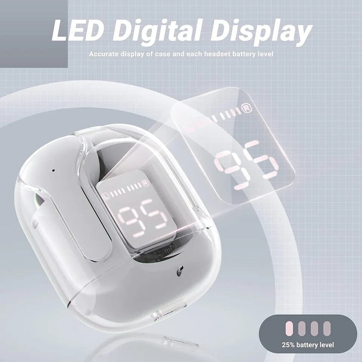 Air31 Earbuds Crystal Transparent Body - Gadgetifyy