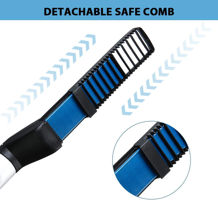 Multifunctional Hair & Beard Straightener Comb Brush Quick Hair Style For Men - Gadgetifyy