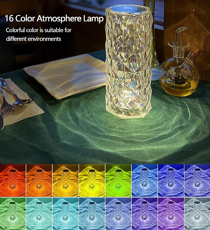 Rechargeable Diamond Crystal Lamp - Gadgetifyy