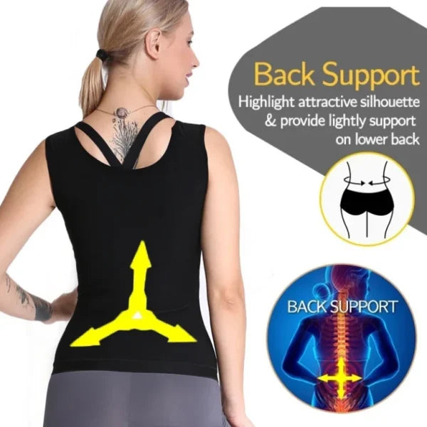 Polymer Sweat Shapewear Waist Slimming Trainer, Black - Gadgetifyy