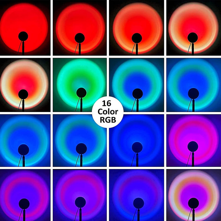 Sunset Lamp Multi Color With Remote - Gadgetifyy