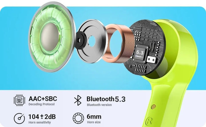 Air31 Earbuds Crystal Transparent Body - Gadgetifyy